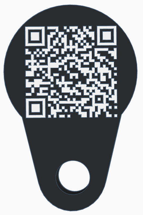 QR μπρελόκ μπροστά
